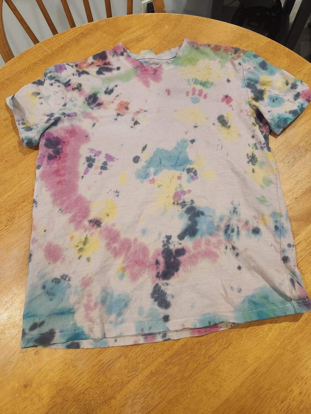 George Multicolour Short Sleeve Top – Hand Dyed, Tie Dye